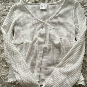 White Crop Top Blouse